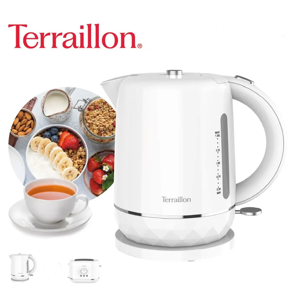 Terraillon Diamond kettle, 1.5L, 2200W, White