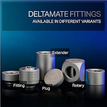 Thermal Grizzly DeltaMate Extender - MF28 28mm G1/4" 6 kpl -torque-jatkopala, matt nikkeli