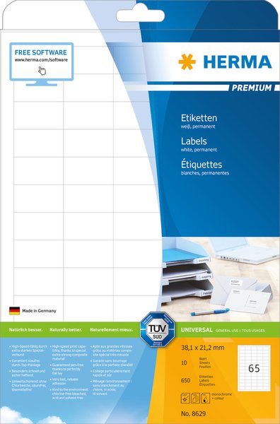Herma label Premium 38,1x21,2 (650)