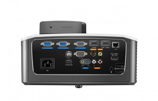 BENQ MW855UST DLP Ultra Short Thro projector 3500 ANSILumens WXGA 1280x800 10.000:1 3D HDMI RJ45 LAN 2xHDMI 2xanalog
