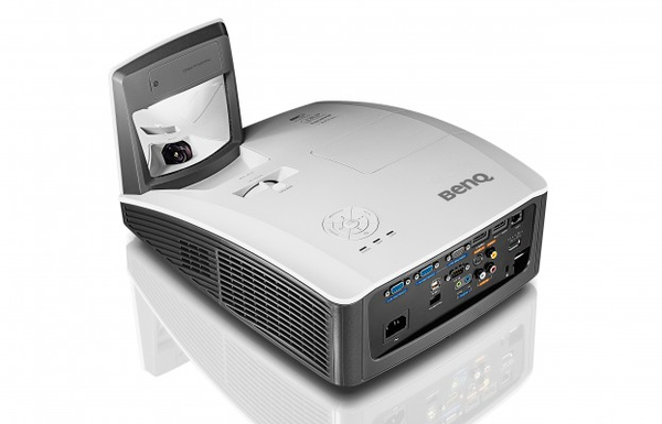 BENQ MW855UST DLP Ultra Short Thro projector 3500 ANSILumens WXGA 1280x800 10.000:1 3D HDMI RJ45 LAN 2xHDMI 2xanalog