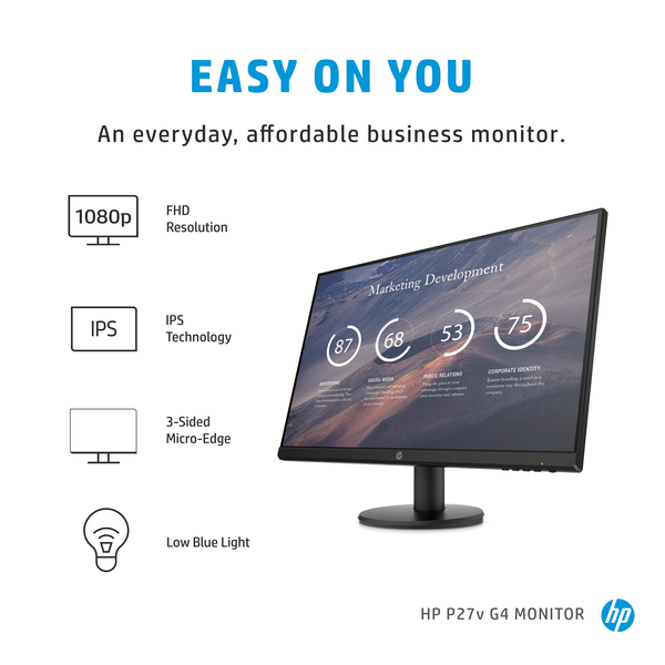 HP 27&quot; P27v G4, Full HD, IPS -n&auml;ytt&ouml;