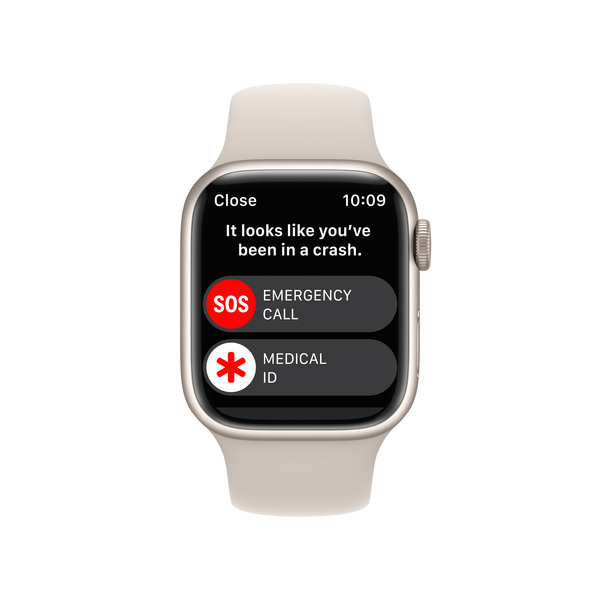 Apple Watch Series 8 GPS + Cellular, 41mm Starlight Aluminium Case with Sport Band