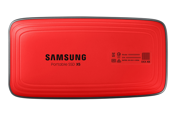 Samsung X5 2 Tt -ulkoinen SSD, Harmaa, Punainen