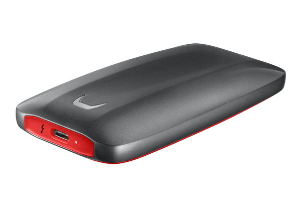 Samsung X5 2 Tt -ulkoinen SSD, Harmaa, Punainen