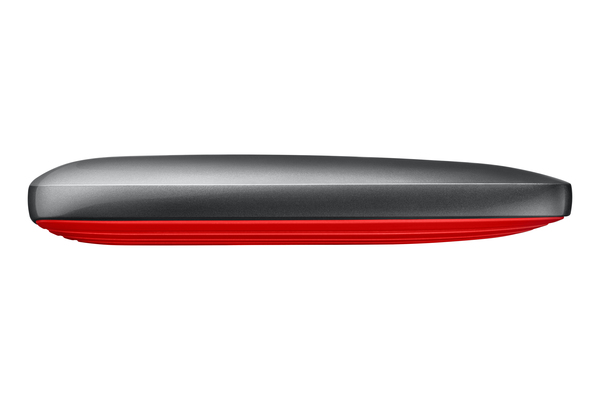 Samsung X5 2 Tt -ulkoinen SSD, Harmaa, Punainen