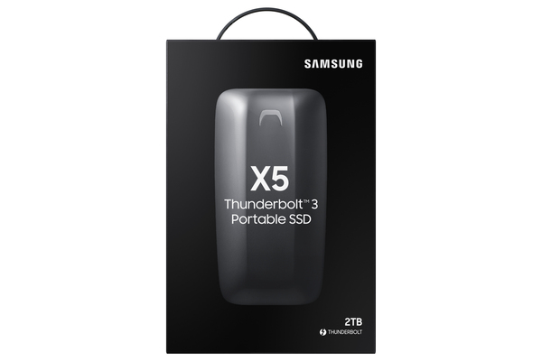 Samsung X5 2 Tt -ulkoinen SSD, Harmaa, Punainen
