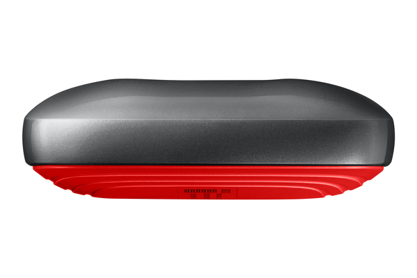 Samsung X5 2 Tt -ulkoinen SSD, Harmaa, Punainen