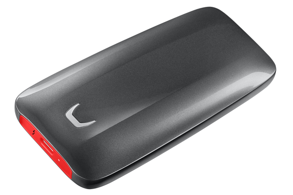 Samsung X5 2 Tt -ulkoinen SSD, Harmaa, Punainen