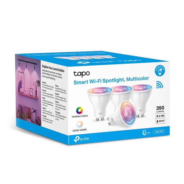 TP-Link Tapo Smart Wi-Fi Spotlight, Multicolor (4-pack) /Tapo L630