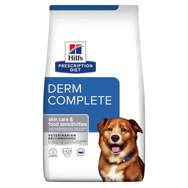 Hill's Prescription Diet Derm Complete, Koiran kuivaruoka, Adult, 1,5 kg