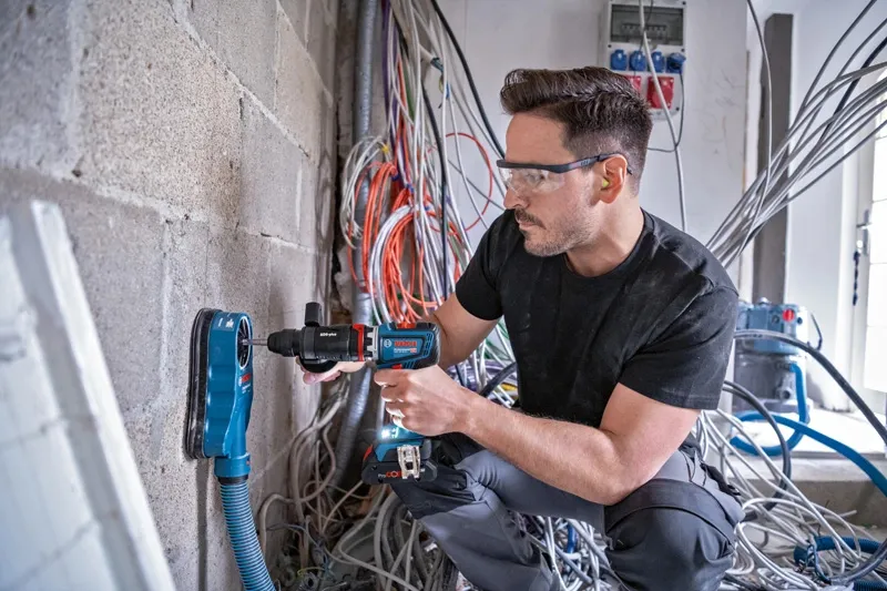 Bosch cordless drill/driver GSR 18V-90 FC Professional, 18Volt (blue/black, 2x battery ProCORE18V 4.0Ah, in L-BOXX)