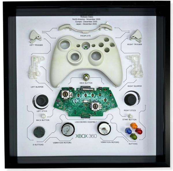 GRC Retro Art Microsoft Xbox 360 Wireless Controller - display, White