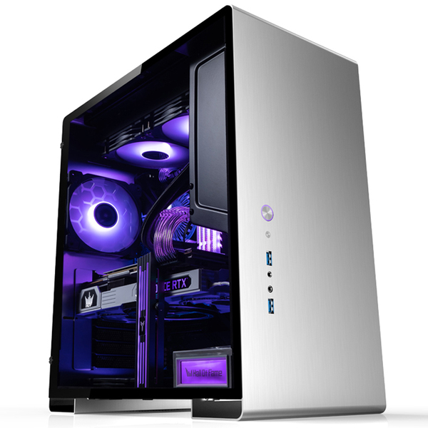 Jonsbo U5, Tempered Glass -miditornikotelo, hopea