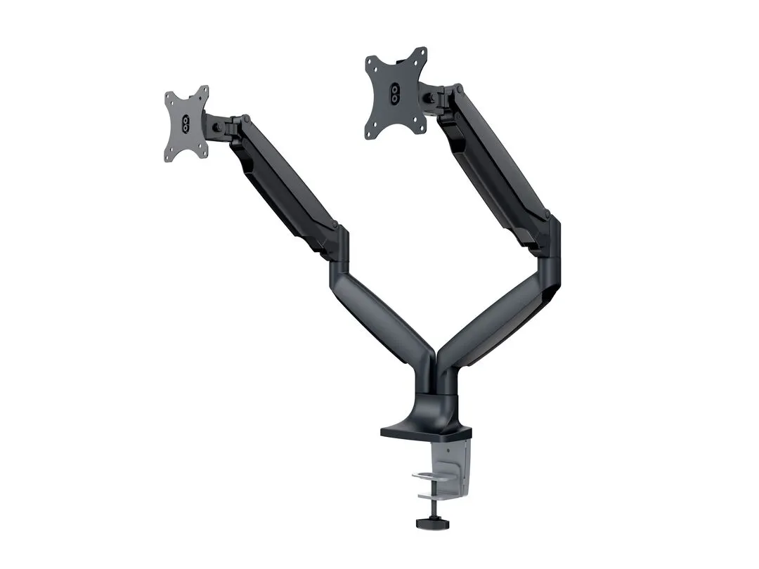 Multibrackets M Deskmount Spring Dual Monitor Arm, for 2 monitors, 15-27", with gas spring, 9kg, Black
