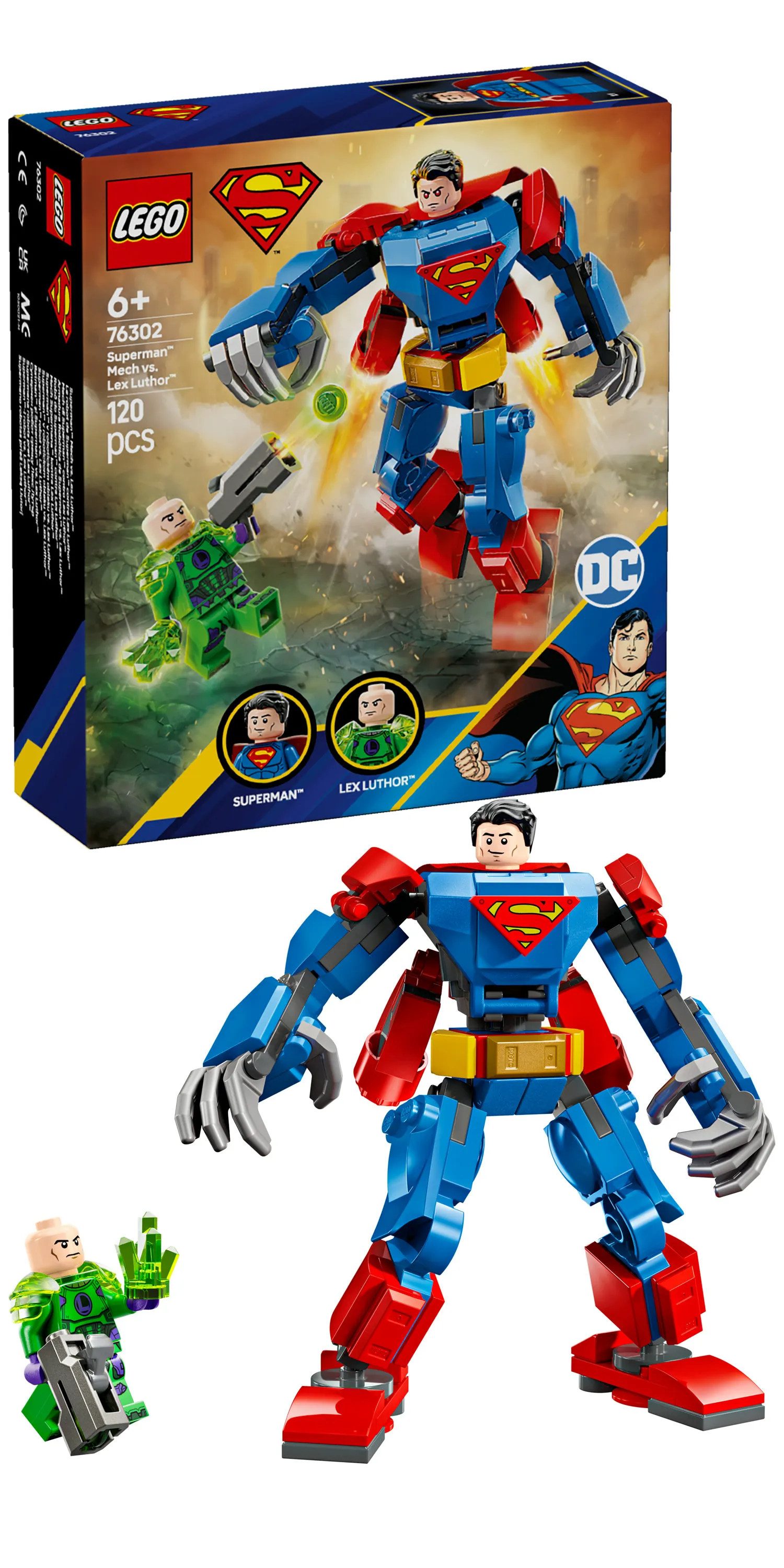 LEGO DC Superman robot mot Lex Luthor 76302