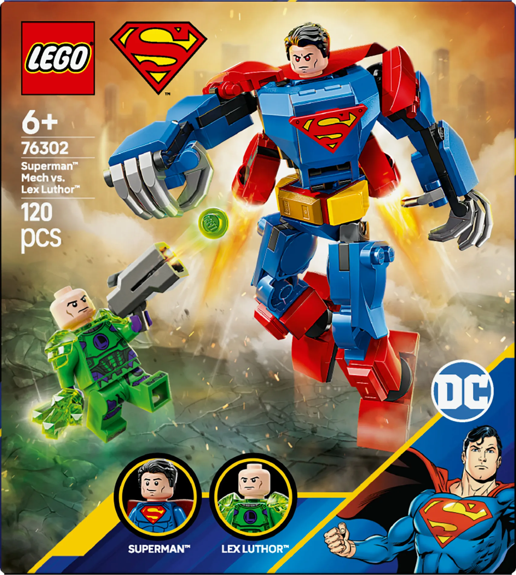 LEGO DC Superman robot mot Lex Luthor 76302