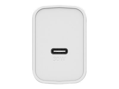 OtterBox Wall Charger - Verkkosovitin - 30 watt - 3 A - PD 3.0 (USB-C) - pilvip&ouml;lyn valkoinen - (ei palautusoikeutta)