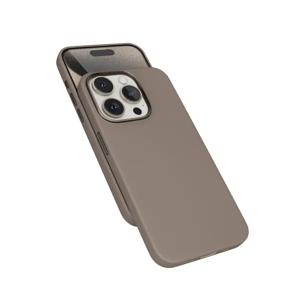 Epico Mag+ Leather Case, iPhone 15 Pro -suojakuori, Beige