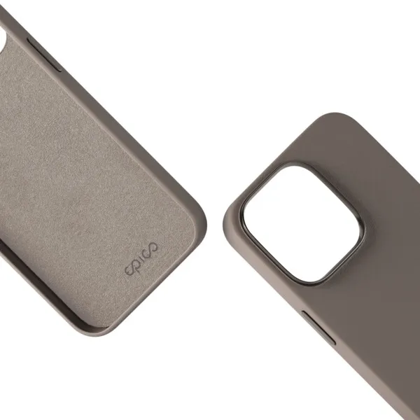 Epico Mag+ Leather Case, iPhone 15 Pro -suojakuori, Beige