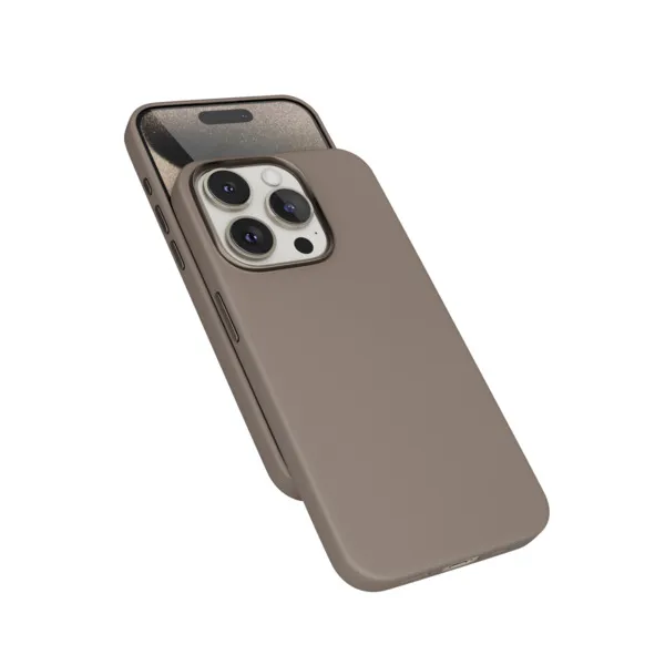 Epico Mag+ Leather Case, iPhone 15 Pro -suojakuori, Beige