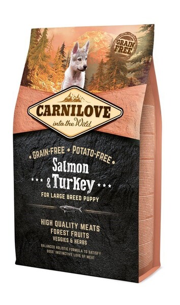 Carnilove Puppy Salmon & Turkey Large Breed, Dry food for dogs, Grain Free, 4kg