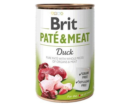 Brit P&acirc;t&eacute; & Meat Duck, Wet food for dogs, Adult, Grain Free, 400g