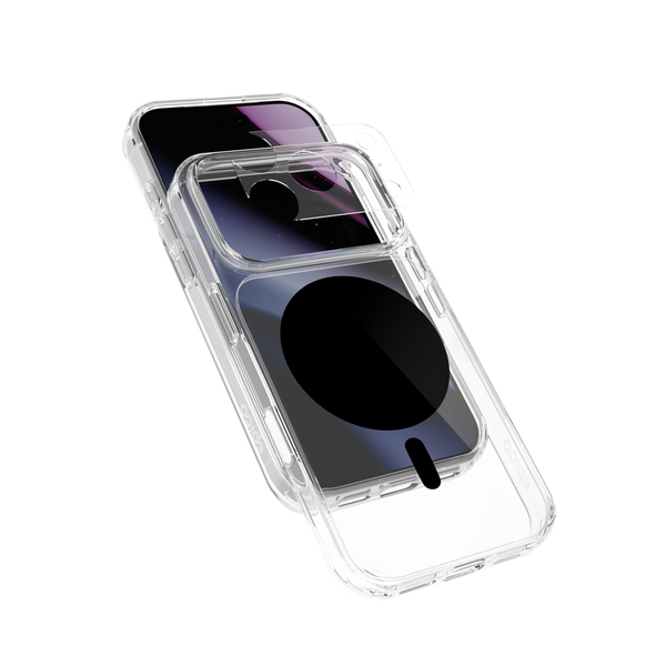 Epico Dot Mag+ Case | iPhone 17 Pro/18 Pro | Qi2  &  MagSafe Compatible | Black | Crossbody Ready  &  Camera Island Protector