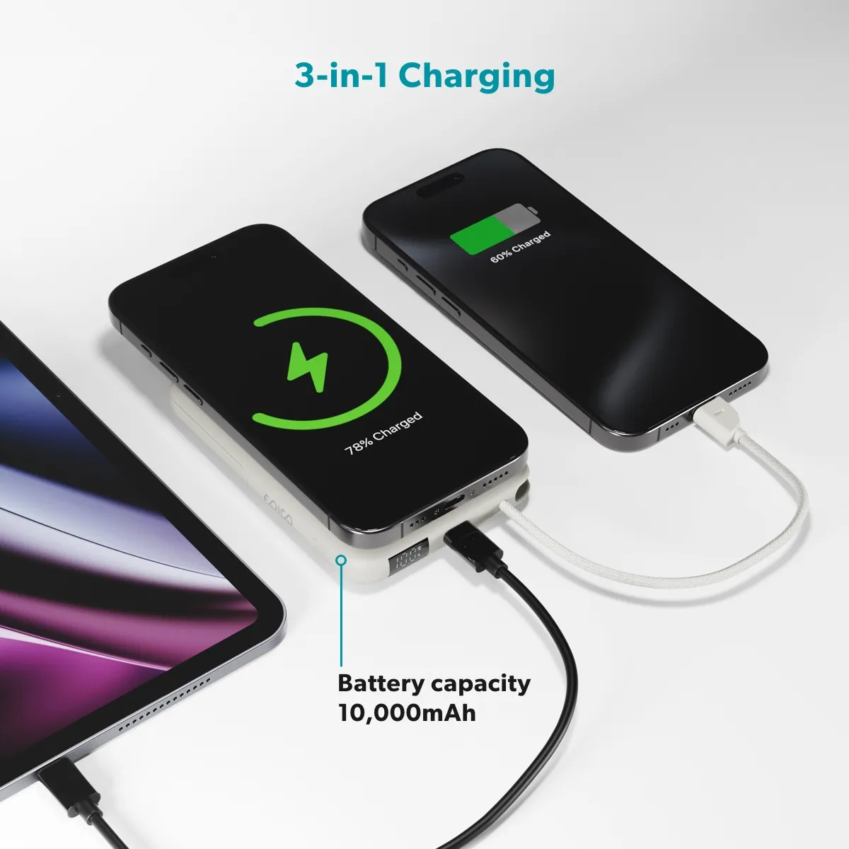 Epico UltraPack 10000mAh Mag+ Wireless Power Bank EM67 - grey