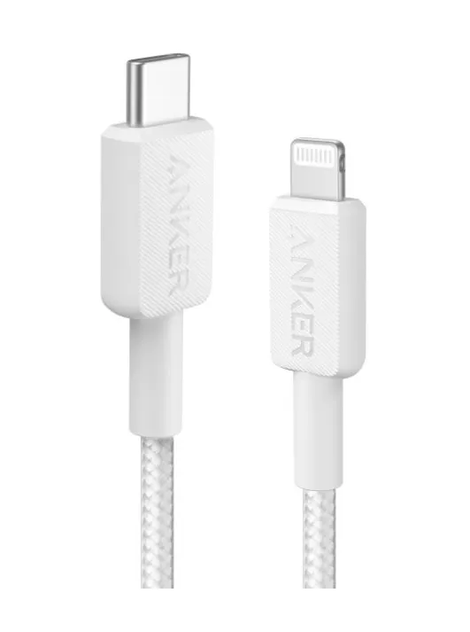 Anker 322 USB-C - Lightning - cable, White, 0.9m
