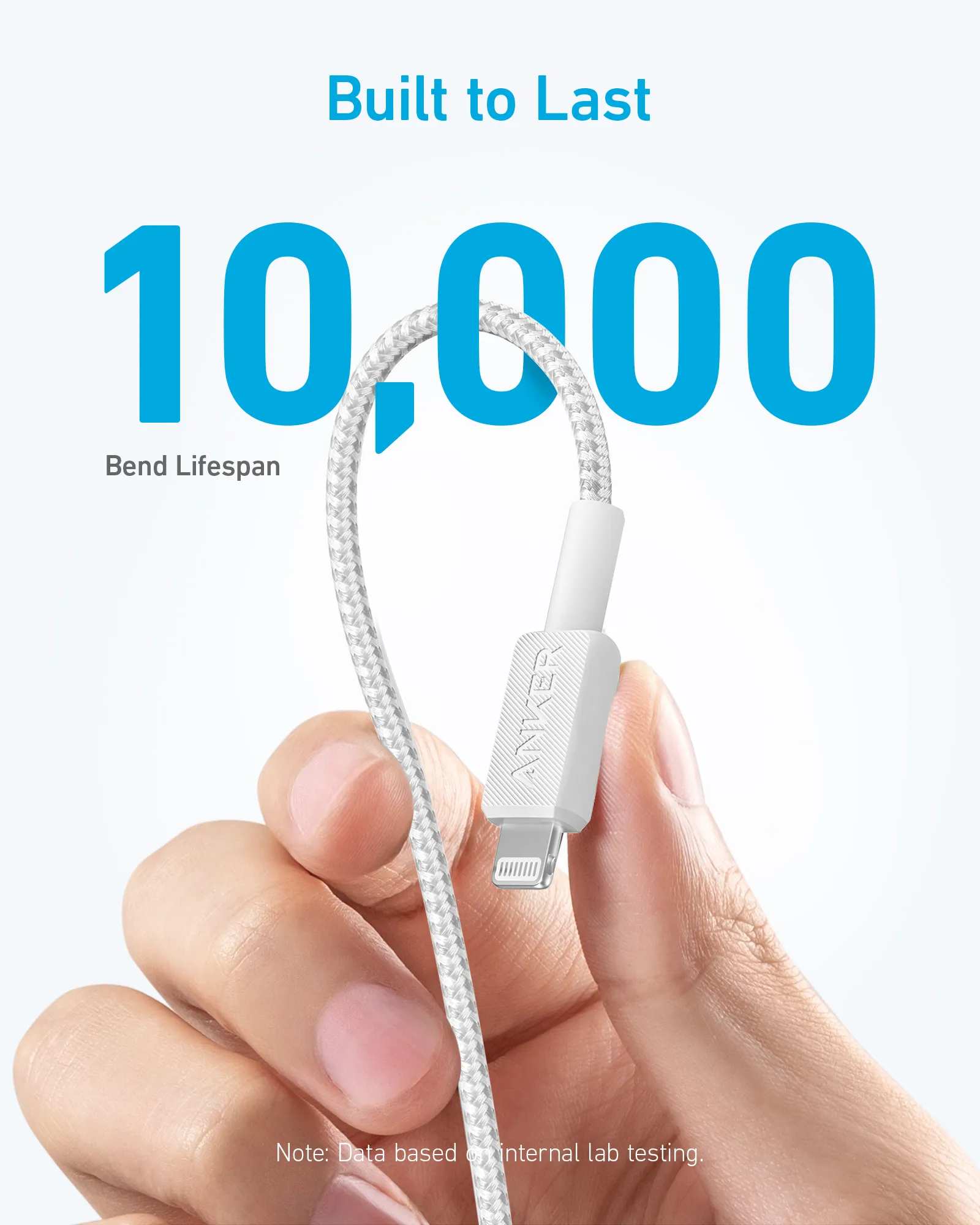 Anker USB-C to Lightning cable, 0.9 m, White