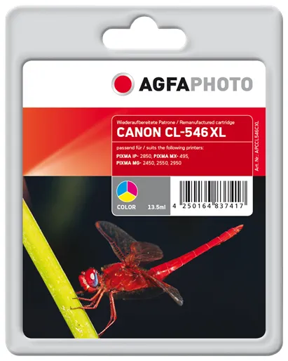 AgfaPhoto APCCL546CXL -mustekasetti, 13.5 ml, v&auml;ri