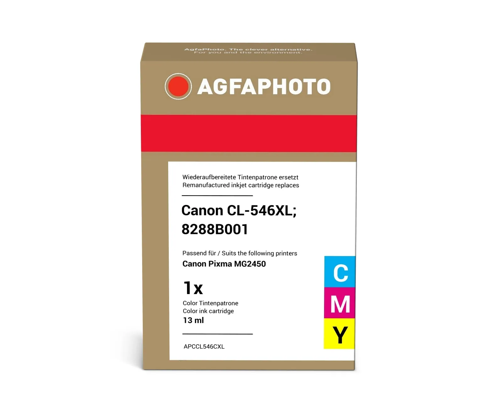 AgfaPhoto APCCL546CXL -mustekasetti, 13.5 ml, v&auml;ri
