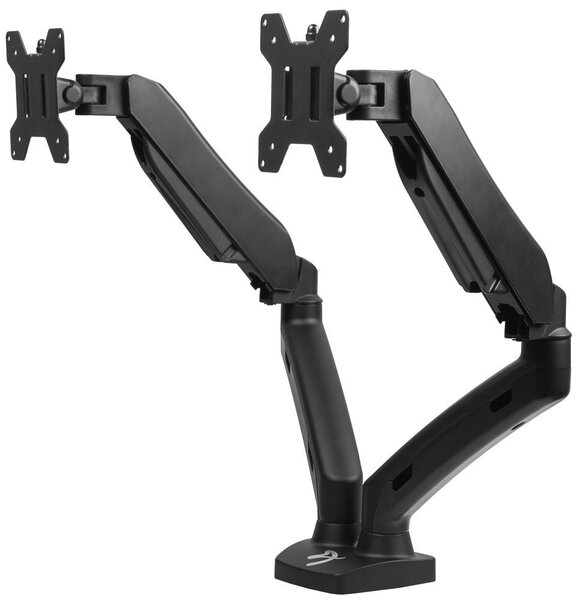 Arozzi Alzare Duo Monitor Arm, for 2 monitors, 13-27", with gas spring, 7kg, Black