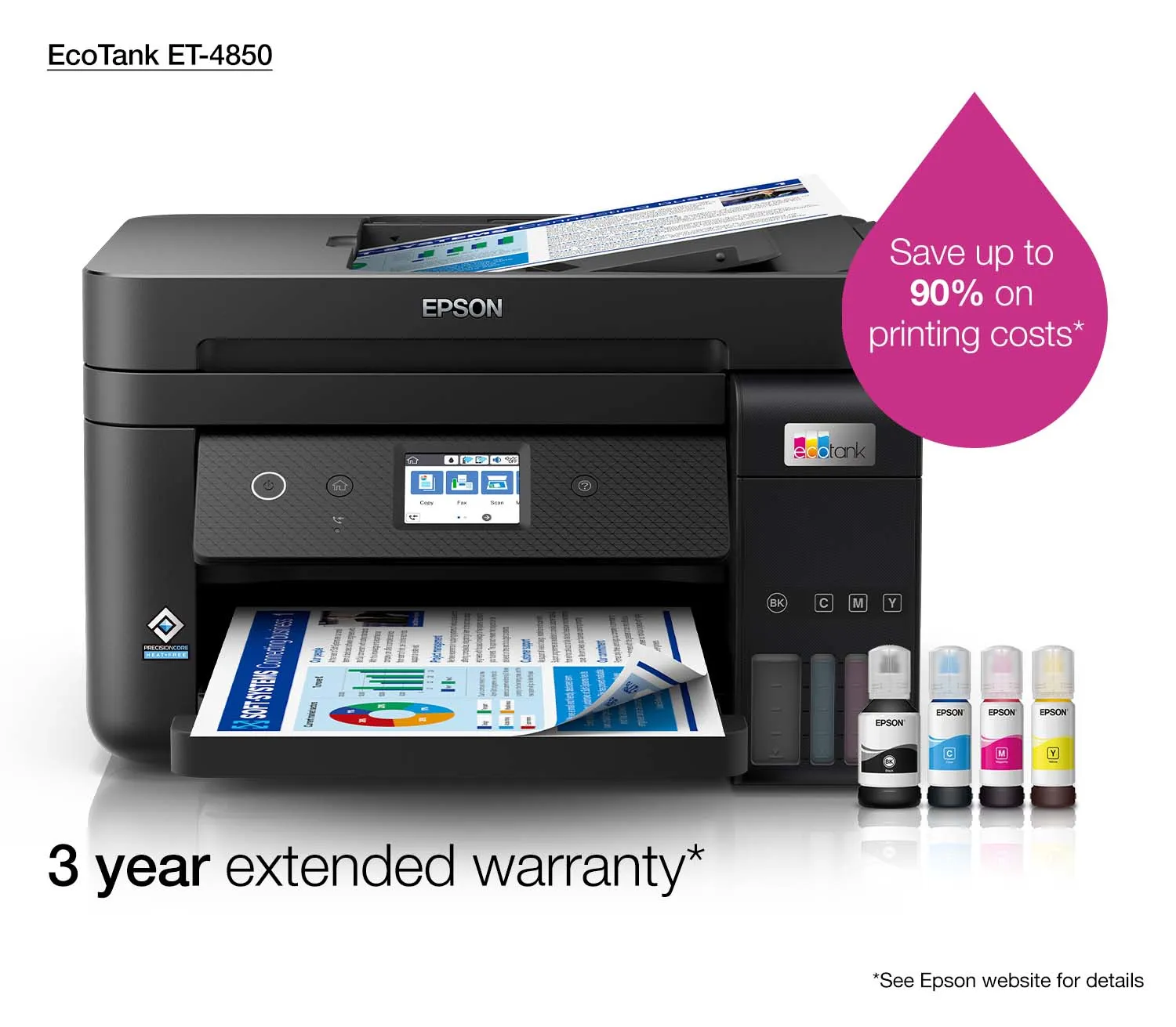 Epson EcoTank ET-4850 A4 - Inkjet All-in-One Printer