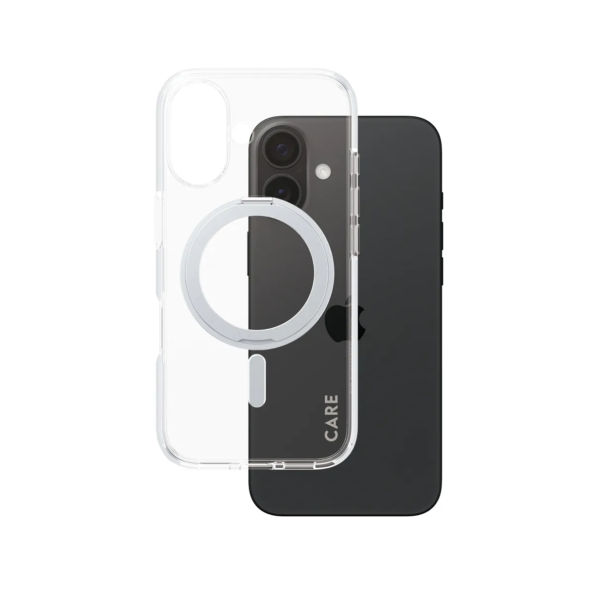 Care by PanzerGlass iPhone 16 MagSafe Kickstand Case, Silver