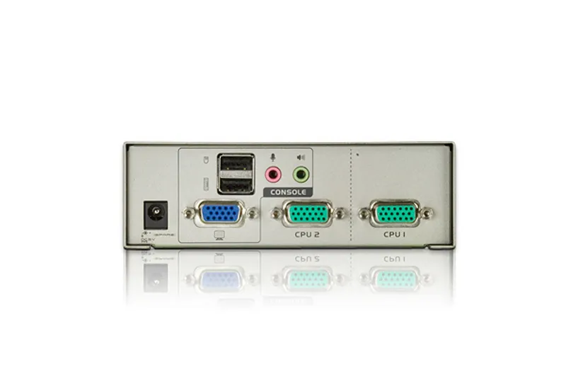 ATEN KVM-switch, 1 konsol styr 2 datorer, VGA/USB