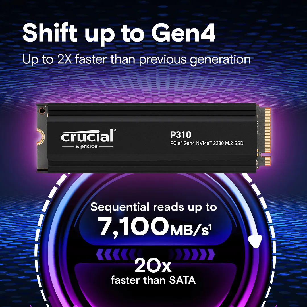 P310 4TB PCIe NVMe M.2 - SSD med kylfäns