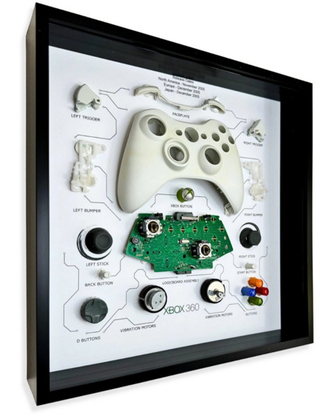GRC Retro Art Microsoft Xbox 360 Wireless Controller - display, White