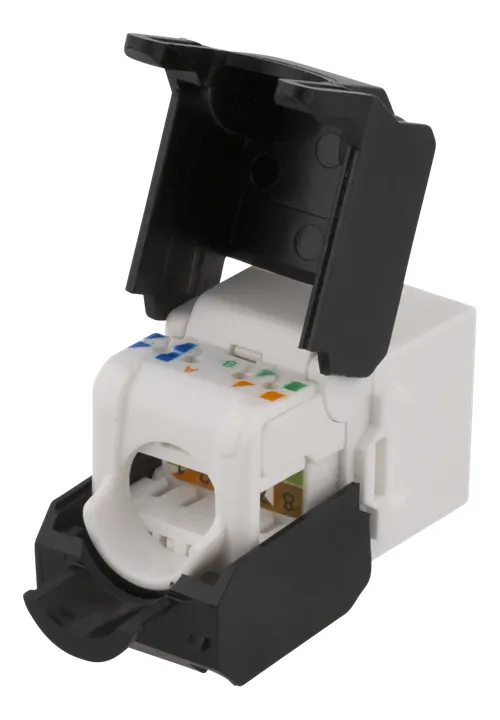 Cat6A jack 180 mini, unshielded, toolless, max 18mm wide, white