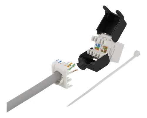 Cat6A jack 180 mini, unshielded, toolless, max 18mm wide, white