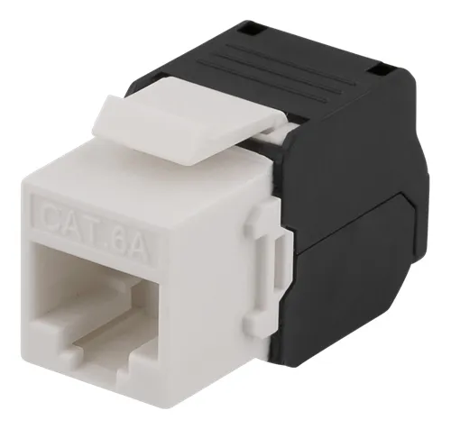 Cat6A jack 180 mini, unshielded, toolless, max 18mm wide, white