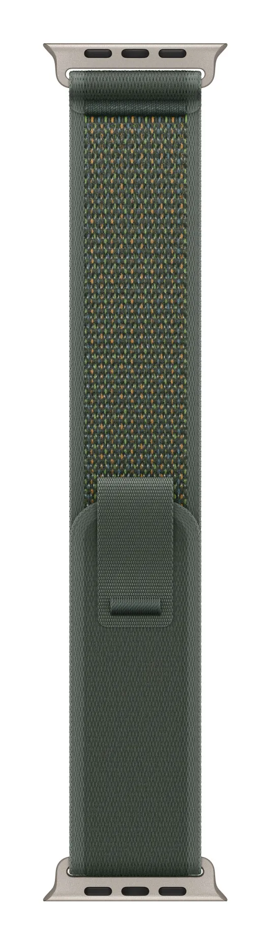 Apple Watch 49 mm -Trail-ranneke, Vihreä / Luonnontitaani, M/L