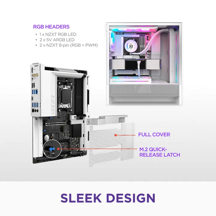 NZXT N7 B850 ATX - motherboard, White
