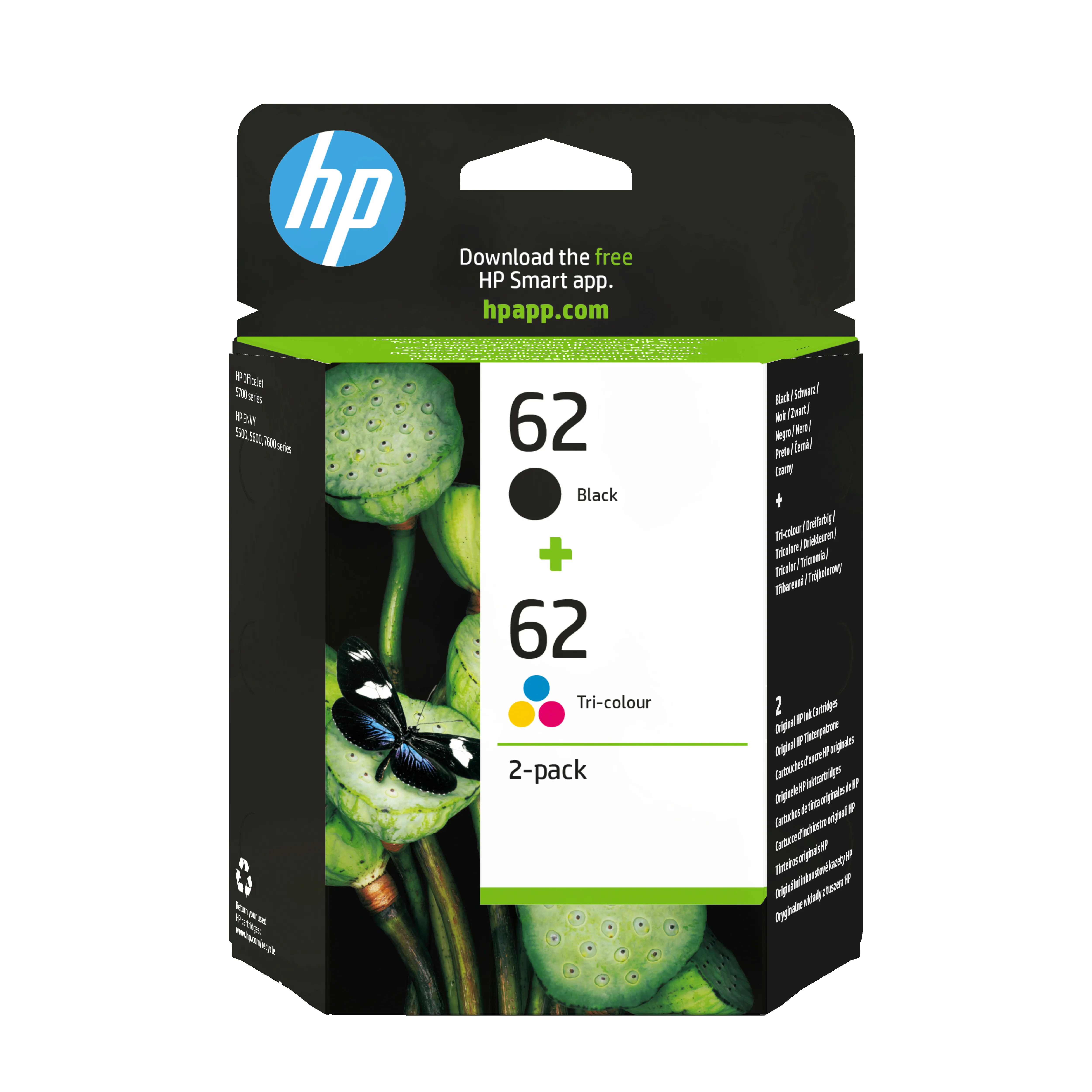HP 62 ink cartridge combo 2-Pack