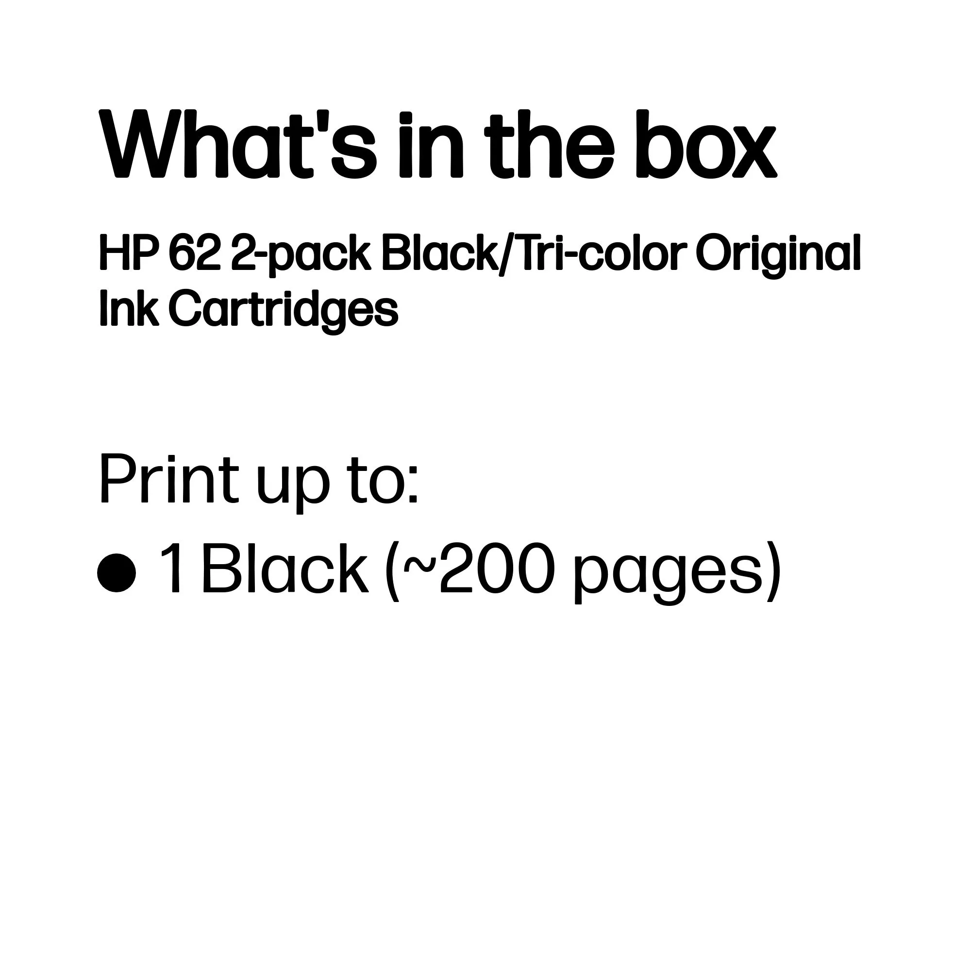 HP 62 ink cartridge combo 2-Pack