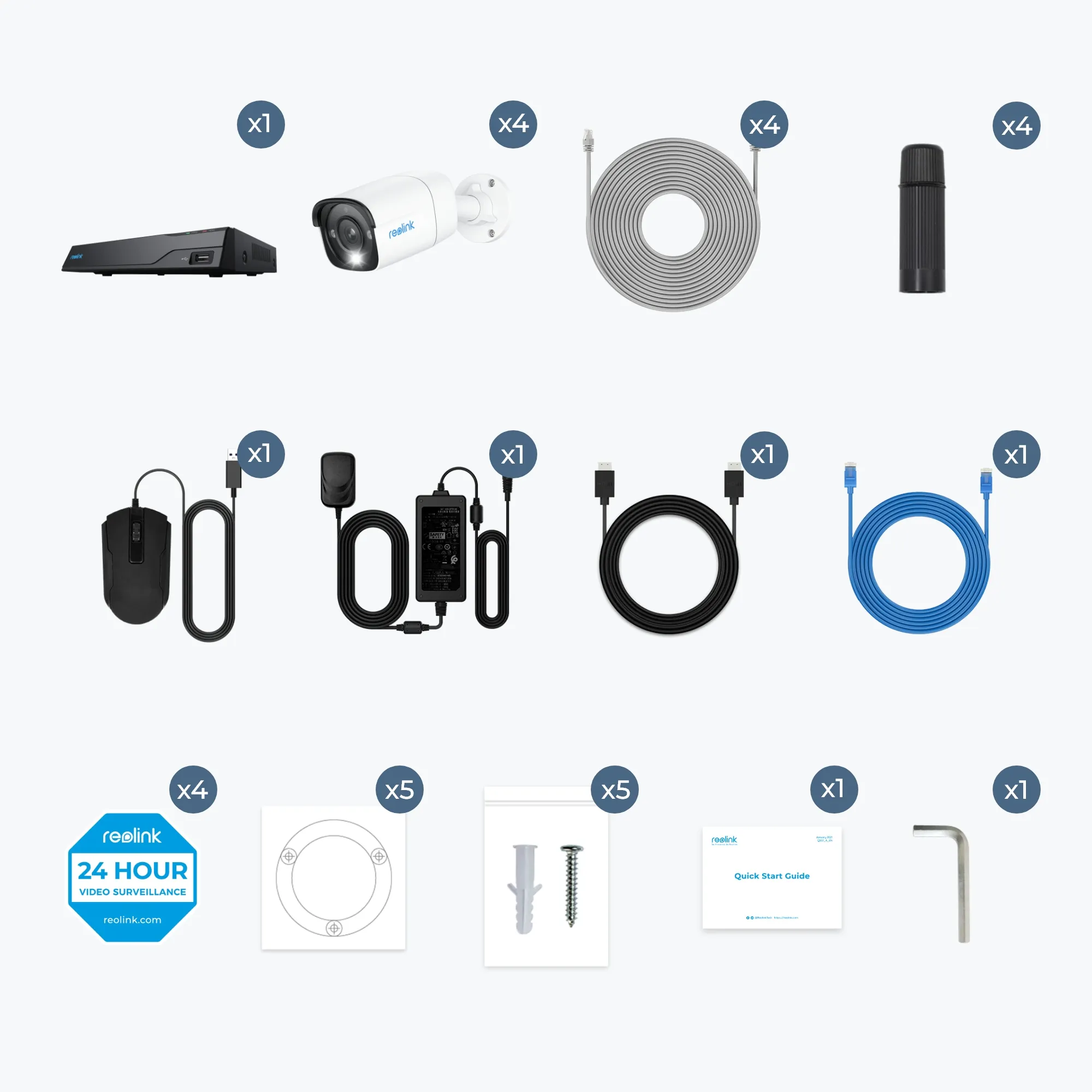 Reolink NVS8-8MB4 (Bullet)  NVR | 4K | 8MP | 8CH | 4x P330 | PoE | 2TB