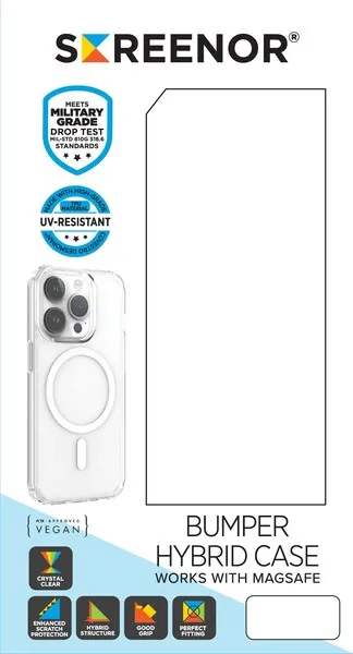 Screenor Bumper. iPhone Air MagSafe - cover, Transparent