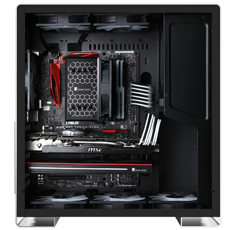 Jonsbo U5, Tempered Glass - midi case, silver