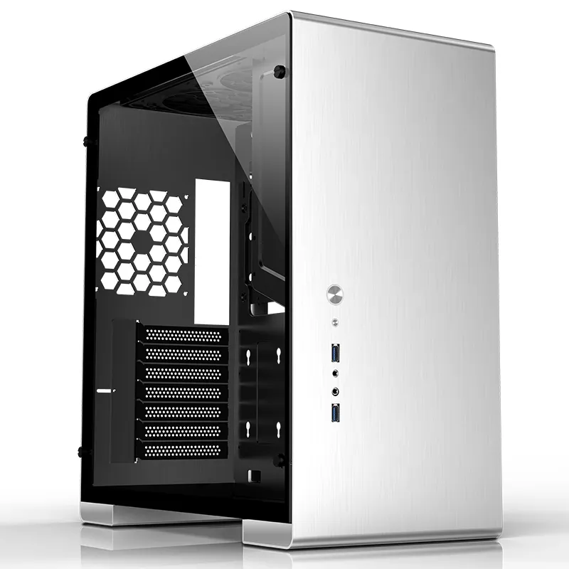 Jonsbo U5, Tempered Glass - midi case, silver